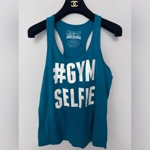 Chin Up Apparel #GYM SELFIE Racerback Tank Top